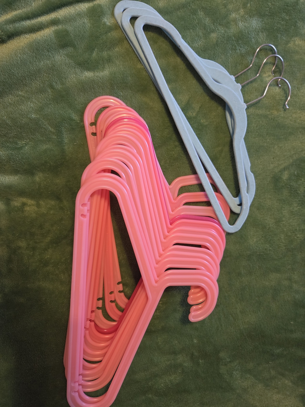 Set Of 15 Hangers Pink Ikea Toddler And Blue Felted.